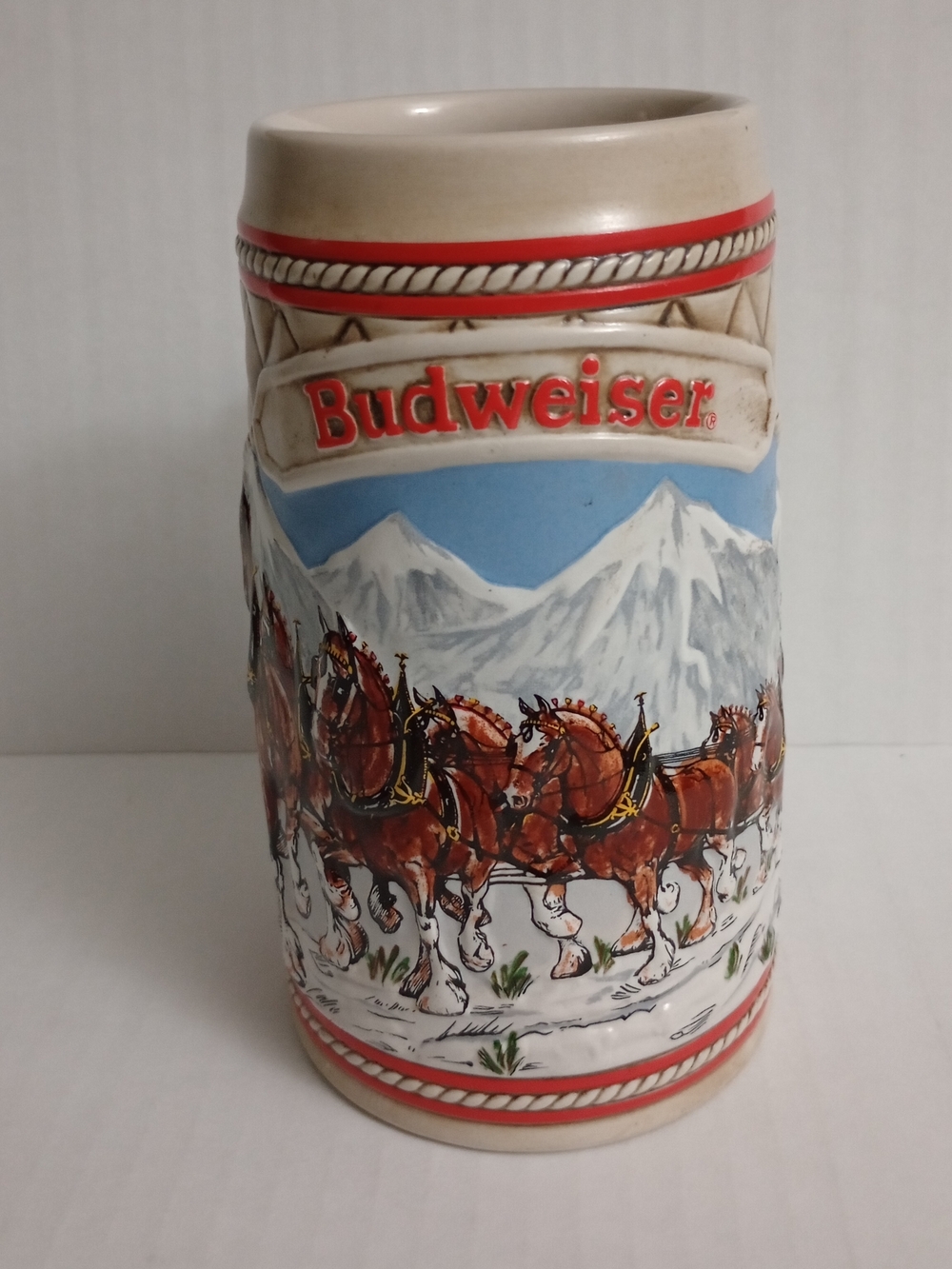 Budweiser Series "A" Limited 1985 Edition Stein Clydesdales Handcrafted Vintage